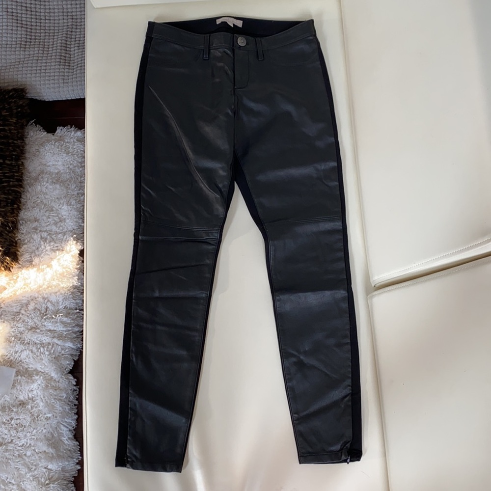 NWOT!Banana Republic Sloan Fit Faux Leather Jeans - Picture 7 of 8